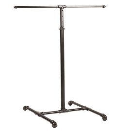 2-Way Clothing Rack - Pipeline Collection, Dimensions: 48" (min) - 72 (max)H x 18D x 24W  Color: Dark Grey  1 diameter arms,Our 2-Way Clothing Rack - Pipeline Collection is sure to add a touch of style to your showroom floor. Our Pipeline Co