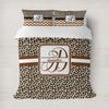 RNK Shops Personalized Leopard Print Duvet Cover Set - Full/Queen view 1
