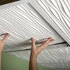 Genesis 2ft x 2ft White Drifts Ceiling Tiles - Easy Drop-In Installation  Waterproof, Washable and Fire-rated - High-Grade PVC to Prevent Breakage (One Tile) view 4