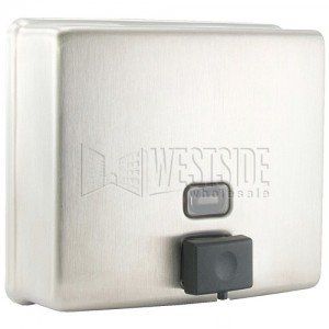 Bobrick Horizontal Hand Soap Dispenser - Satin Finish Stainless Steel, Surface Mount Contura Series