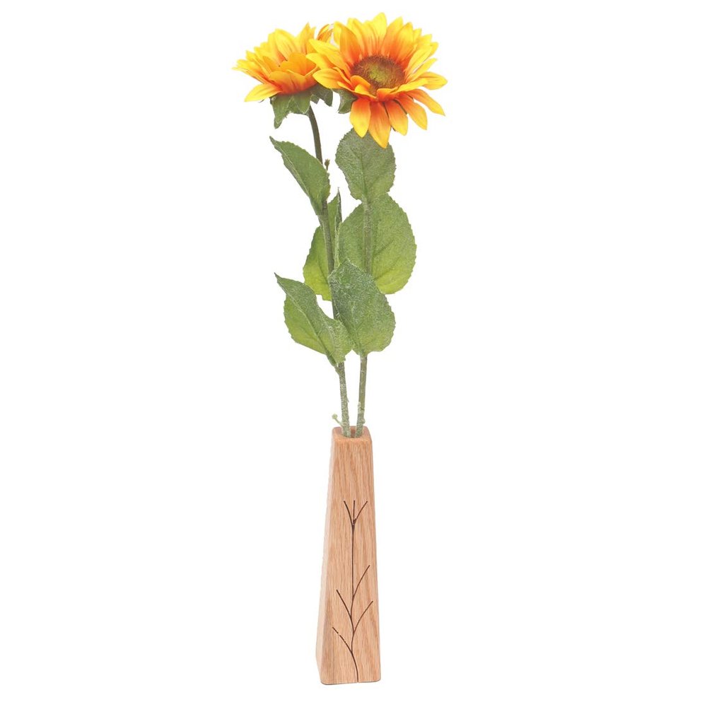 18th Year Wedding Anniversary 2-Stems Sunflower 18 inches Tall with Vase