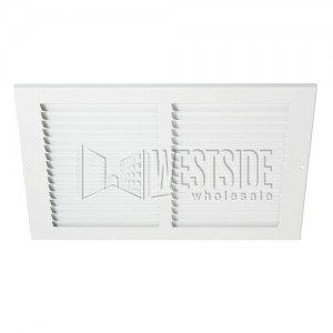 Hart & Cooley Air Return Grille, 12" W x 8" H, 672 Steel Return Grille for Sidewall/Ceiling - White (043316)