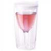 10 Oz. Vino2go Acrylic Insulated Wine Tumbler (Frosted Clear, 24) view 1