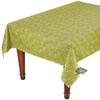 60x96" Rectangular Petite Fleur Green Cotton Coated Tablecloth by Le Cluny view 1