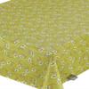 60x96" Rectangular Petite Fleur Green Cotton Coated Tablecloth by Le Cluny view 2