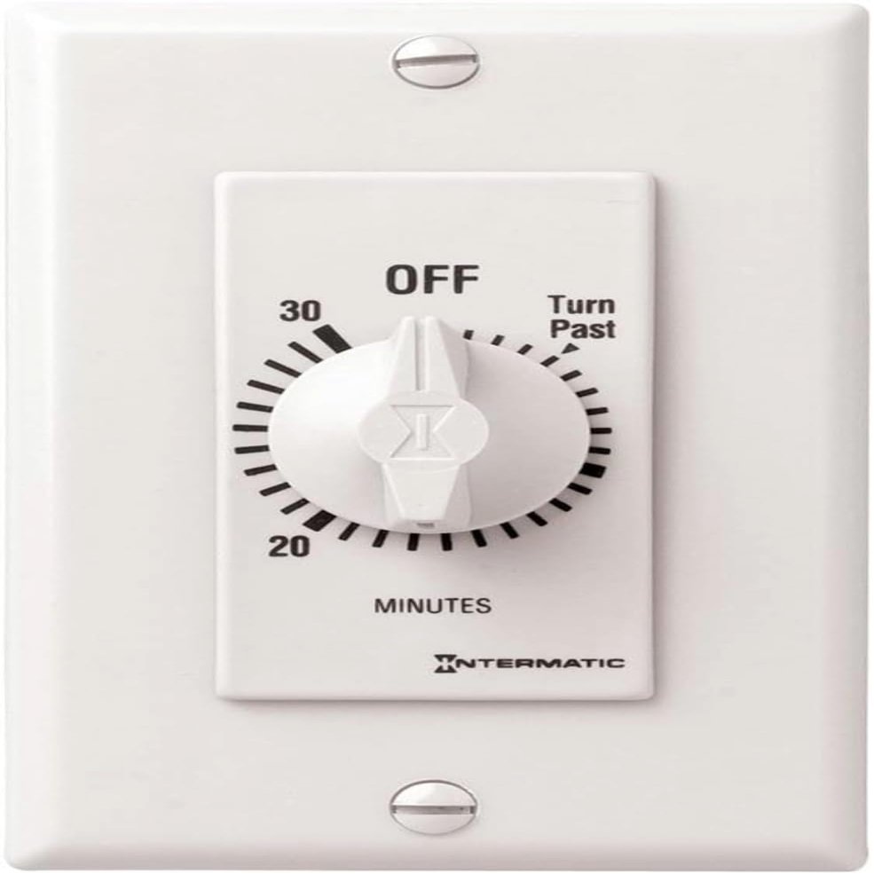 Intermatic SW30MWK 30-Minute Spring Wound Timer, White - Energy-Saving Control for Lights and Appliances - Easy Installation and Operation