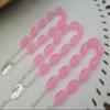 25 Pc Baptism Favors Mini Rosaries Frosted Pink with Silver Plated Accents/communion Favors Recuerditos De Bautismo/ Christening Favors/ Decenarios/ Decades/ Finger Rosaries view 2