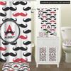 YouCustomizeIt Personalized Mustache Print Toilet Seat Decal - Elongated view 2