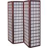 4 panel Shoji Screen Room Divider, Black (Cherry, 4 panel) view 1