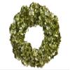 21" Glittered Metallic Hydrangea Wreath Green view 1