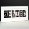 Creative Letter Art Wedding Bride and Groom Personalized 8 by 20 inch Framed Name Created with Architectural Alphabet Photographs - Exclusively view 4
