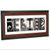 Wedding Bride and Groom Personalized 8 by 20 inch Framed Name Created with Architectural Alphabet Photographs - Exclusively By Creative Letter Art? view 3