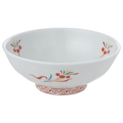 Ranchant Large Pot, White, 5.7 x 2.2 inches (14.5 x 5.7 cm), Nishiki Manshu Arita Ware Made in Japan