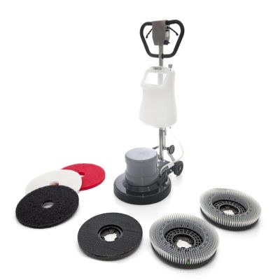 Industrial Floor Polisher Machine with (1 Tank + 2 Brushes + 1 Pad Holder) ,1.5 HP