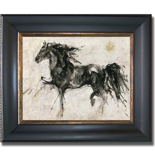 Artistic Home Gallery 1114512BG Lepa Zena By Marta Gottfried Premium Black And Gold Framed Canvas Wall Art