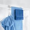 Metaltex Radius Double Towel Rail - Bathroom Towel Holder Ideal for Bathroom Radiators. Over The Door Towel Rail - Silver, Size: 39 x 15 x 20 cm view 3