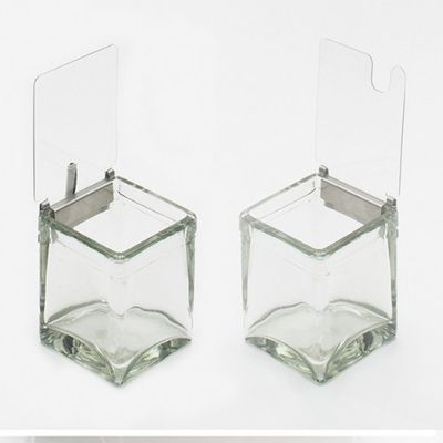 4W x 4D x .5H Optional Glass Jar Lids with Notch 3 Ct