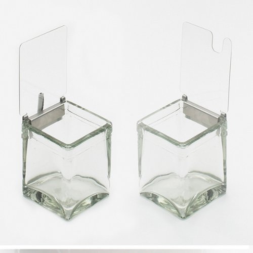 4W x 4D x .5H Optional Glass Jar Lids with Notch 3 Ct