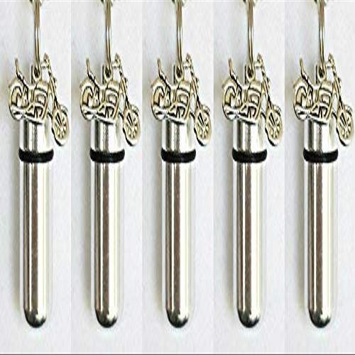 Pasco Specialty Products Set of Five - Silver Motorcycle Cremation URN - Includes Velvet Pouches & Fill Kit