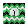 Manual Woodworkers & Weavers Coral Fleece Throw, 50 by 60-Inch, Monogrammed Letter Y, Black Chevron view 1