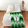 Manual Woodworkers & Weavers Coral Fleece Throw, 50 by 60-Inch, Monogrammed Letter Y, Black Chevron view 2
