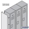 Salsbury Industries Finished End Panel for 5-Feet by 18-Inch Metal Locker, Tan view 1