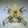 5 Stone Quartz Crystal Pyramid Gold Engraved Usui Reiki Symbol Healing Energy Generator view 1