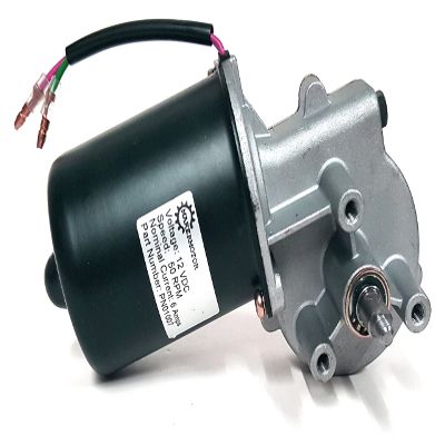 Makermotor 10mm 2-Flat Shaft 12V DC Reversible Electric Gear Motor 50 RPM
