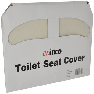 Winco Toilet Seat Cover Paper, 250/Pack (38226), White, Medium