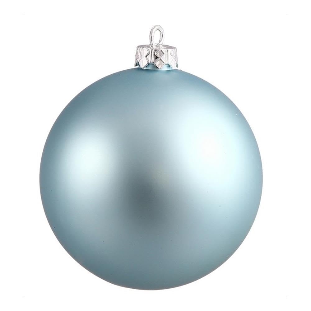 Vickerman 3" Plastic Ball Ornaments in Matte Baby Blue (Set of 12)