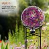 Alpine Corporation 24" Tall Indoor/Outdoor Metal Gazing Globe Display Stand view 4