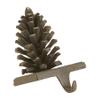 Abbott Collection Cast Iron Pinecone Stocking Holder, Dark Brown (8" H) view 1