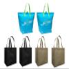 (2) Insulated Aqua Color Tote Bags + (4) Reusable Grocery Totes w/Bottle Compartments view 1