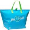 (2) Insulated Aqua Color Tote Bags + (4) Reusable Grocery Totes w/Bottle Compartments view 2