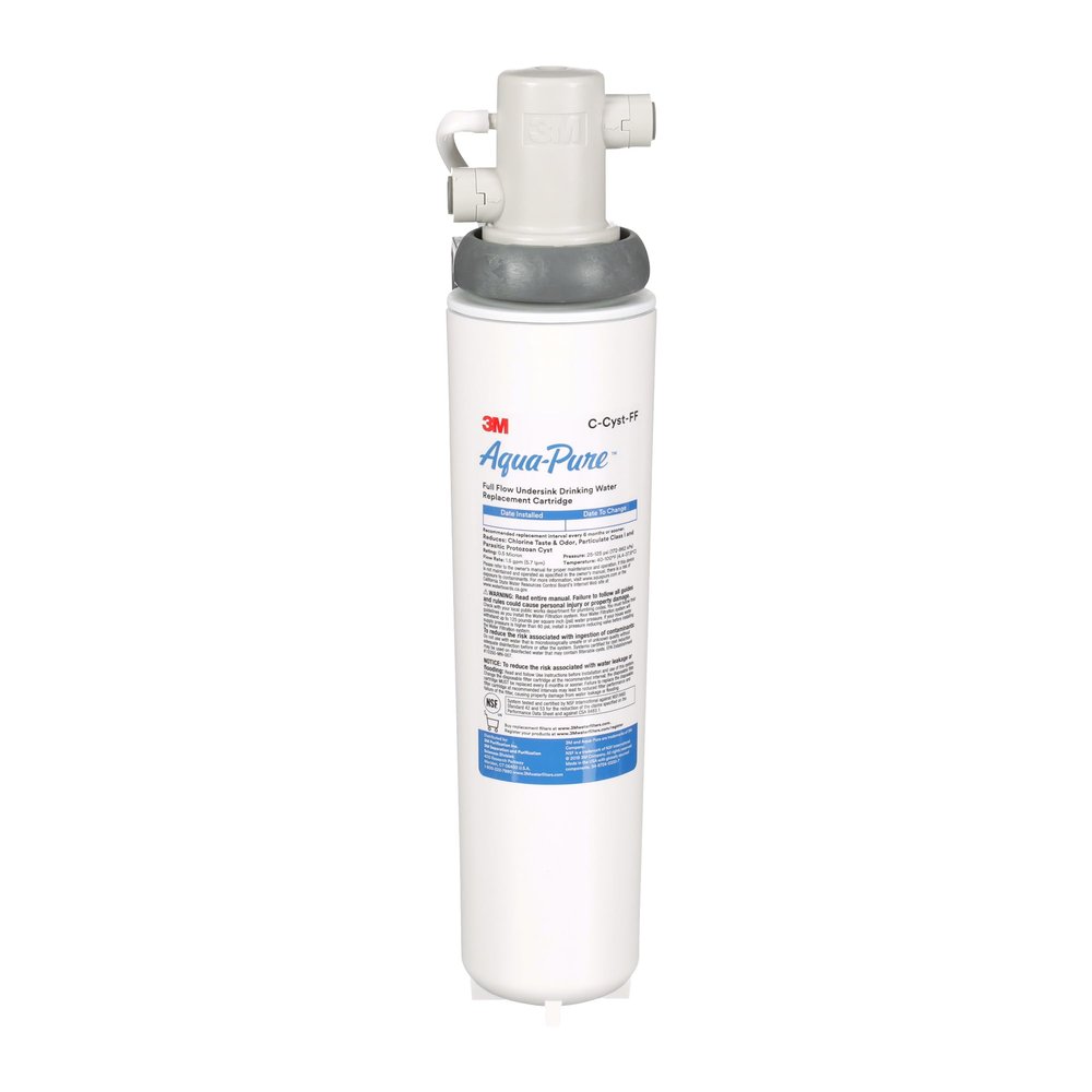 Aqua-Pure Under Sink Full Flow Water Filter System Cyst-FF, Reduces Class 1 Particulate, Asbestos, Lead, Mercury, Bad Taste and Odor