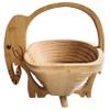 11X10.6 Inch Bamboo Fruit Bowl Collapsible Basket For Fruit Egg Bread Fruit Dried Fruit Folding Fruit Basket Multifunction Heat Resistant Bamboo Trivets Pot Mat Hot Pan Pads By Kamay's (Elephant) view 2