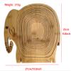 11X10.6 Inch Bamboo Fruit Bowl Collapsible Basket For Fruit Egg Bread Fruit Dried Fruit Folding Fruit Basket Multifunction Heat Resistant Bamboo Trivets Pot Mat Hot Pan Pads By Kamay's (Elephant) view 4