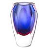 Badash J515 Astra Murano Style Art Glass Purple Vase, 6.5" x 3.75" x 3.75" view 1