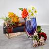 Badash J515 Astra Murano Style Art Glass Purple Vase, 6.5" x 3.75" x 3.75" view 3