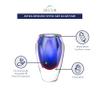 Badash J515 Astra Murano Style Art Glass Purple Vase, 6.5" x 3.75" x 3.75" view 4
