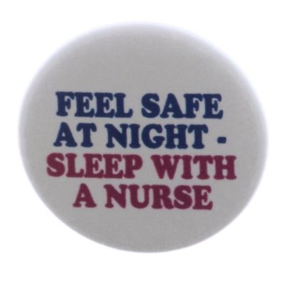 A&T Designs Feel Safe at Night - Sleep with A Nurse Magnet - Funny Humor Nursing (red/White)