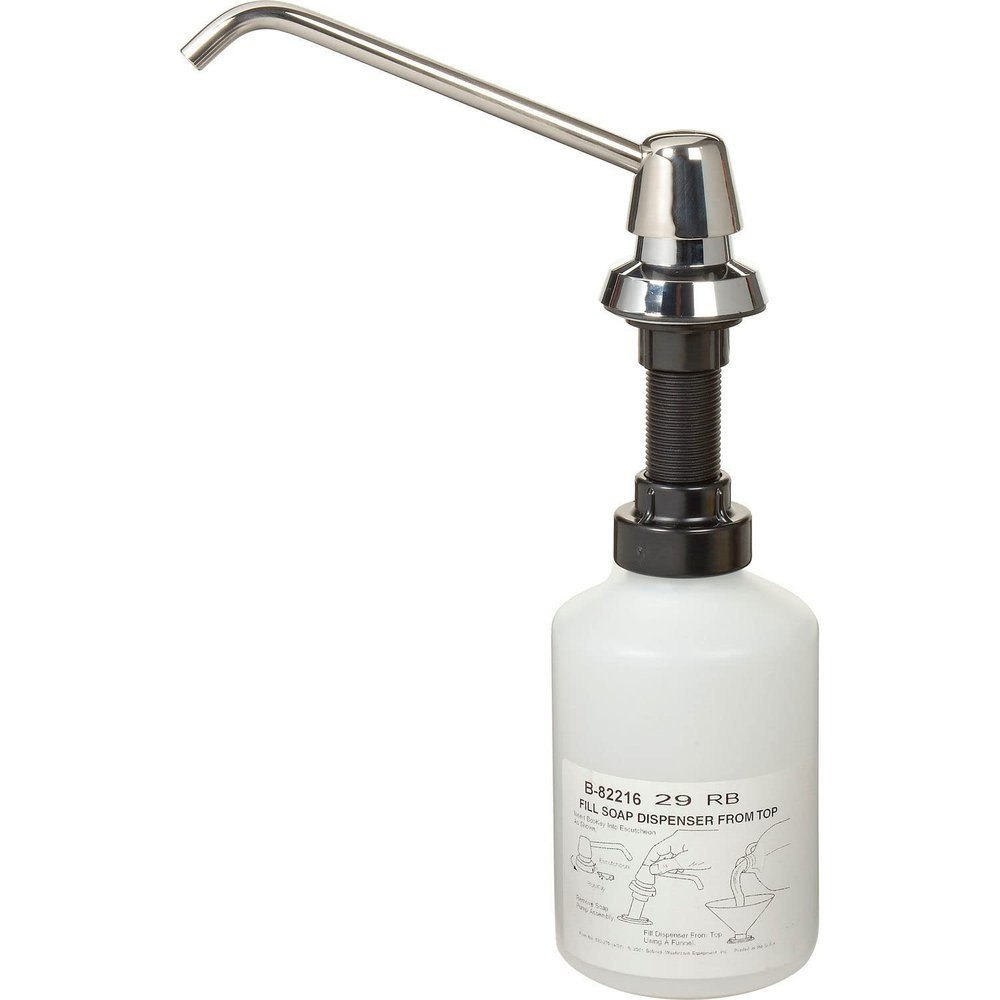 Bobrick B-82216, 20-oz. Liquid & Lotion Soap Dispenser, 6" Spout