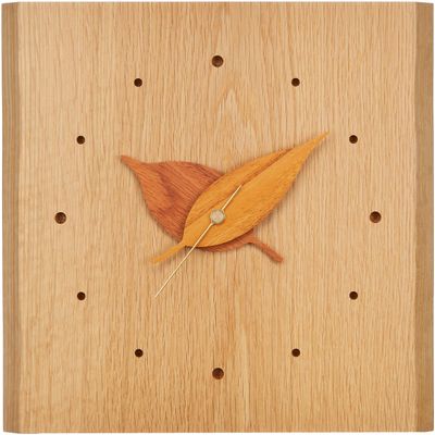  Asahikawa Furniture Dreamy Person Wall Clock, Leaf Clock, Nara