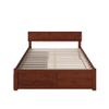 AFI, Orlando King Platform Bed with Footboard & Storage Drawers, Walnut view 3