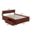 AFI, Orlando King Platform Bed with Footboard & Storage Drawers, Walnut view 4
