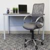 Boss Office Products Mesh Back Task Chair with Pewter Finish in Charcoal Grey (B6416-CG) view 2