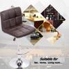 2 Brown Modern Adjustable Counter Swivel Pub Style Bar Stools / Barstools (Brown) view 3