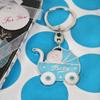 6 Baby Shower Bundle of Joy Blue Baby Carriage Shaped Key Chain Favor Party Supplies view 1