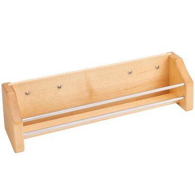 13-1/8" Adjustable Door Mount Spice Rack Bin Only, Maple Wood,