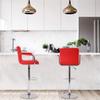 2 Red Modern Adjustable Counter Swivel Pub Style Bar Stools / Barstools (Red) view 3